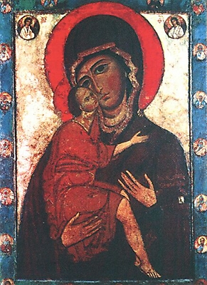 Белозерская икона Божией Матери. XIII в.