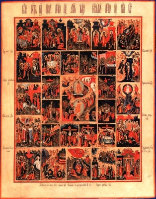 Икона Воскресение Христово  19 век