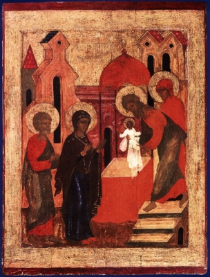 Икона Сретение  Конец 16 века