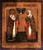 Икона Святые Никола Чудотворец и Евфимий Новгородский