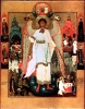 Икона Ангел Хранитель, со сценами сказания и сценой Обретения главы Иоанна Предтечи