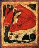 Икона Огненное восхождение пророка Илии  Конец 15 века