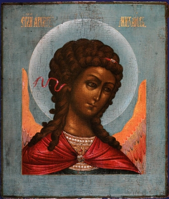 Икона Архангел Михаил, из деисусного чина  19 век