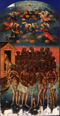 Икона Сорок мучеников Севастийских  18 век